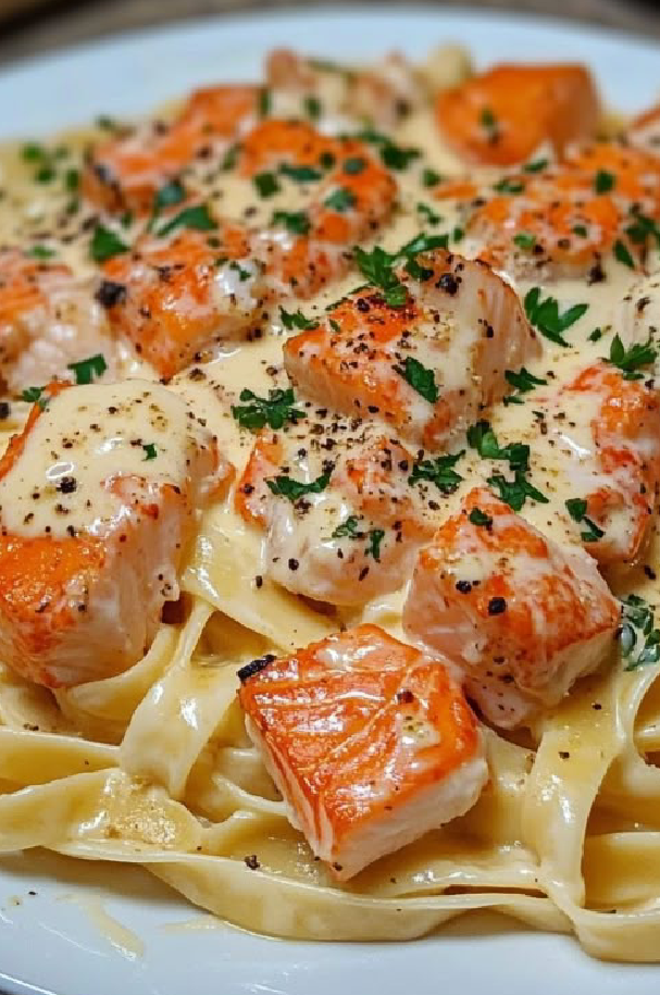 Lobster, Crab, and Salmon Alfredo - Rich & Creamy Seafood Pasta