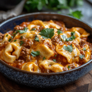 Cheesy Beef Enchilada Tortellini