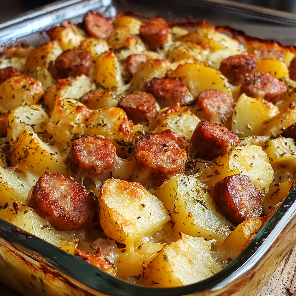 Smoked Sausage and Potato Bake