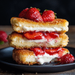 Fried Strawberry Cheesecake Sandwiches